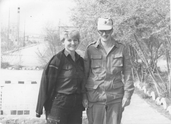 Olga Capatina in Afghanistan in 1987