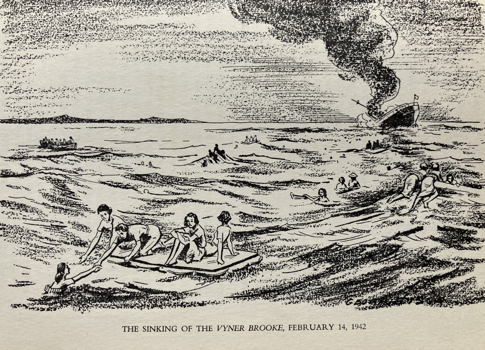 ‘The Sinking of the Vyner Brooke, February 14, 1942.’