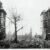 Bomb damage at St Thomas Hospital with Westminster, across the Thames River, in the background.